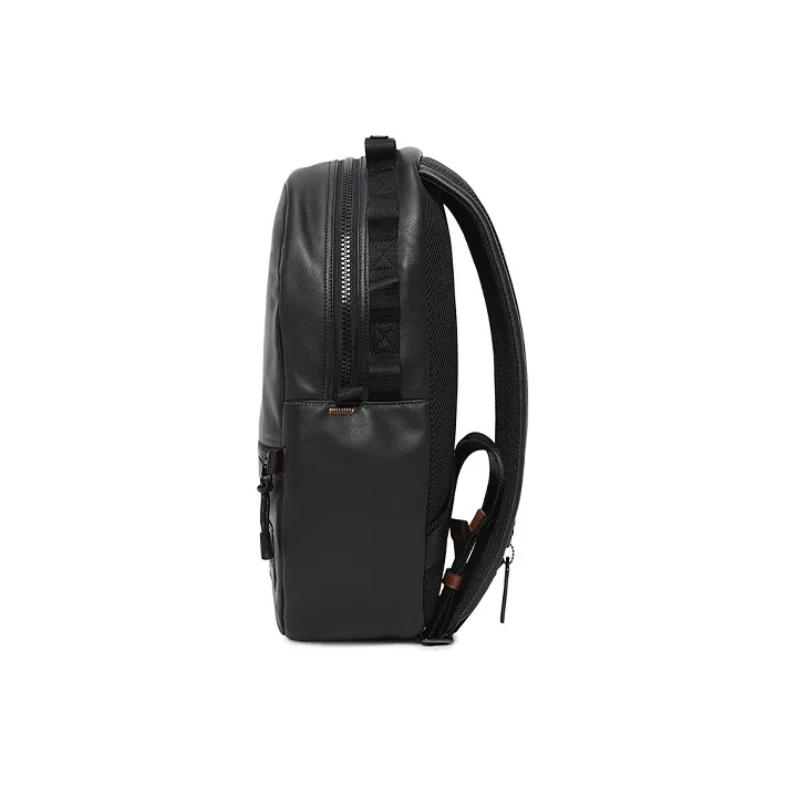 COACH Pacer Leather Backpack Medium Size Men's Black-2