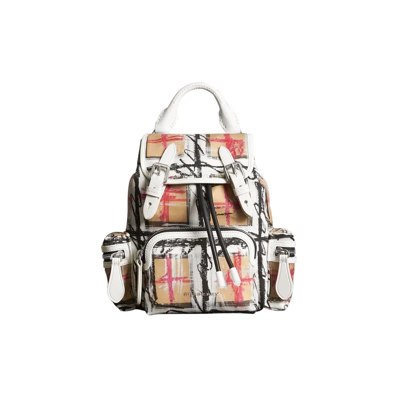 Burberry Canvas Backpack Small Size Women's Brown-0