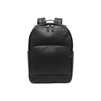 COACH Graham Leather Backpack Tubas Men's Black