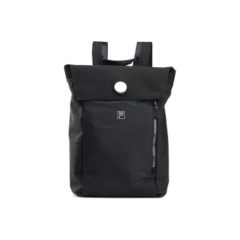 FILA Fabric Synthetic Leather Backpack Regular Men's Black