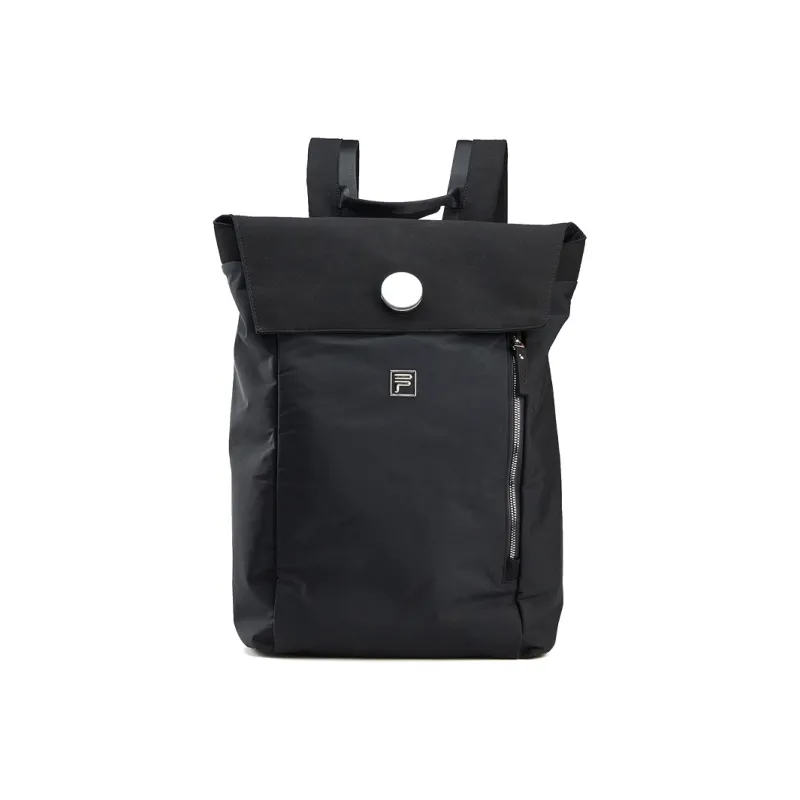 FILA Fabric Synthetic Leather Backpack Regular Men's Black-0
