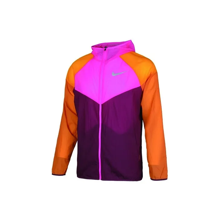 Nike Jackets Men Bordeaux Burgundy/Laser Fuchsia/Cinder Orange-1