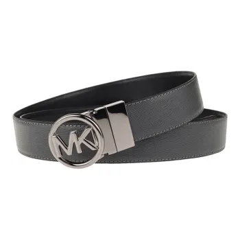 MICHAEL KORS Leather Belts Men Black Gray Color