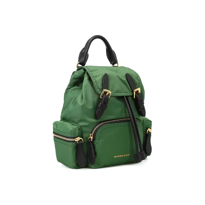 Burberry Nylon Backpack Small Size Women's Green-1
