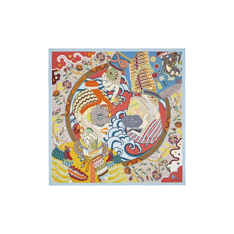 HERMES Duo Cosmique Silk Scarves Women's-0