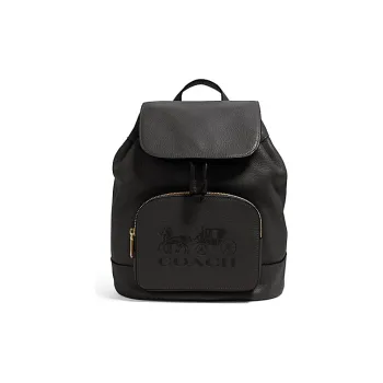 COACH Jes Leather Backpack Medium Size Women's Black
