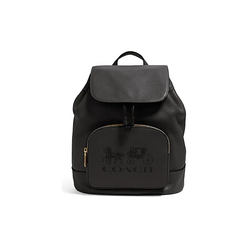 COACH Jes Leather Backpack Medium Size Women's Black-0