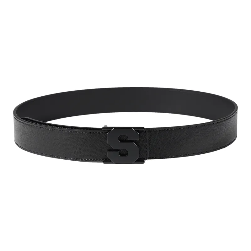 ICONS Lab S Letter Plate Buckle Belt-Versatile Minimalist Style Leather Belts Unisex-1