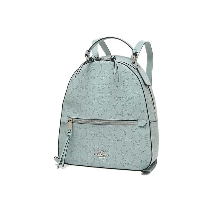 COACH Jordyn Leather Backpack Women's Blue-0