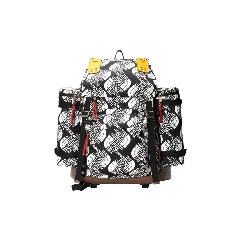 GUCCI The North Face Collaboration Nylon With Leather Dual Compartment Backpack Unisex Multicolor-0