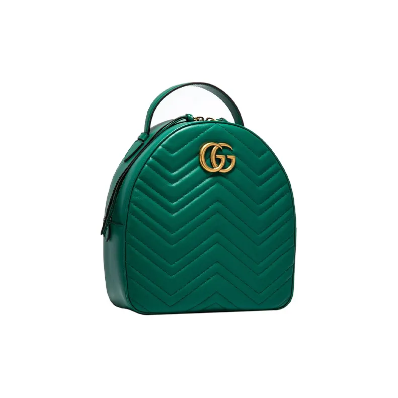 GUCCI Marmont Cow Leather Backpack Women's Green-2