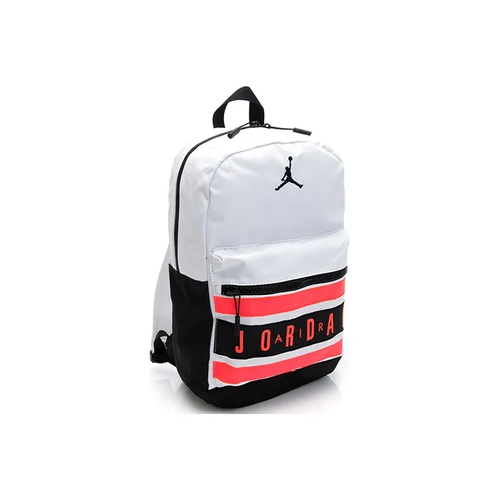 Jordan Polyester Basketball Bag Backpack Regular Unisex White Red-1