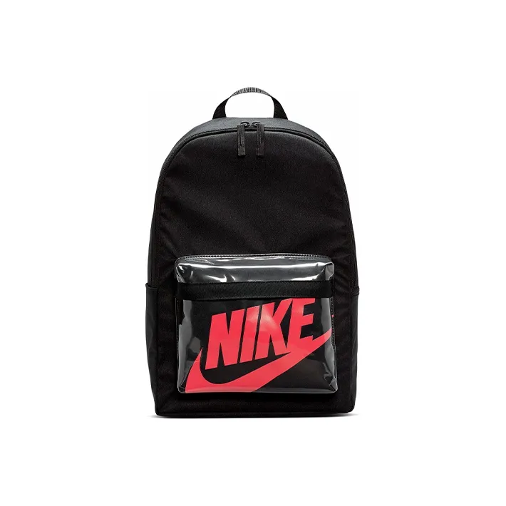 Nike Heritage Polyester Backpack Regular Unisex Black Red-0
