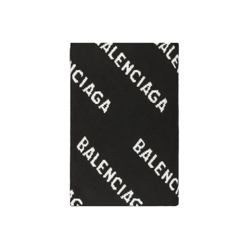 Balenciaga All Over Logo Scarf-0
