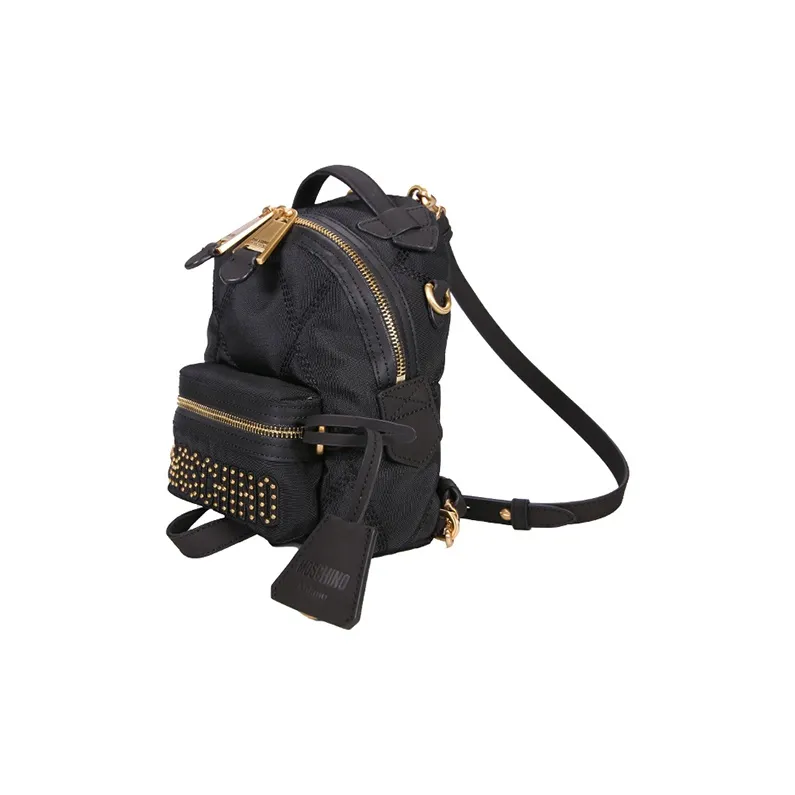 MOSCHINO Nylon Fabric Backpack Mini Women's Black-2