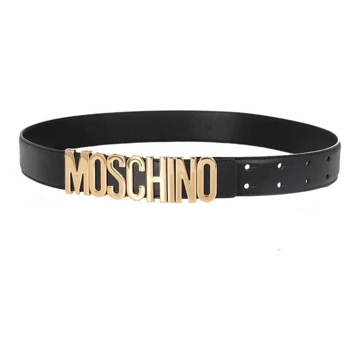 MOSCHINO Calf Leather Logo Belt-2