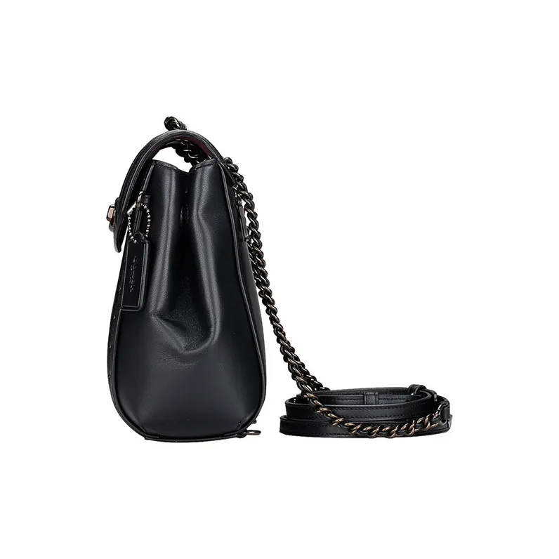COACH Parker Sheepskin Backpack Mini Women's Black-6