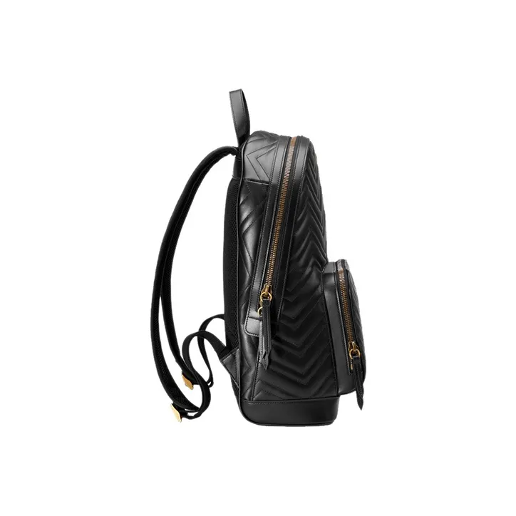 GUCCI GG Marmont Quilting Leather Backpacks Men's Black-2