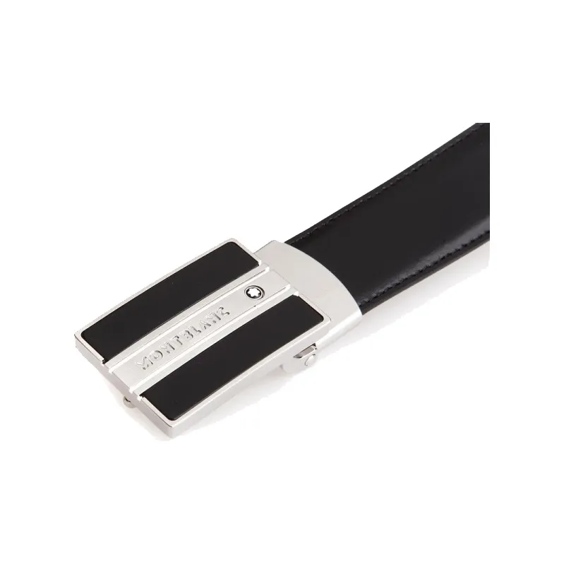 MONTBLANC Leather Belts Men's Black Width 3cm-3
