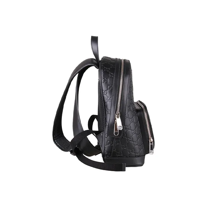 GUCCI Cow Leather Backpack Men's Black-2