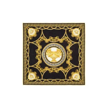 VERSACE Silk Scarves Unisex Black