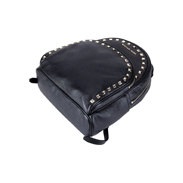 MICHAEL KORS Abbey Leather Backpack Women's Black-3