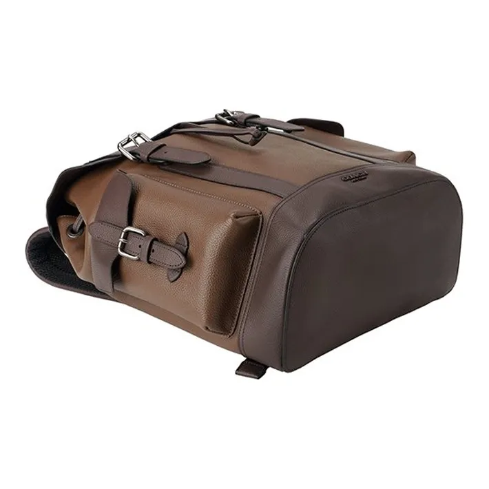 COACH Hudson Leather Backpack Medium Size Men's Brown Gradient-2