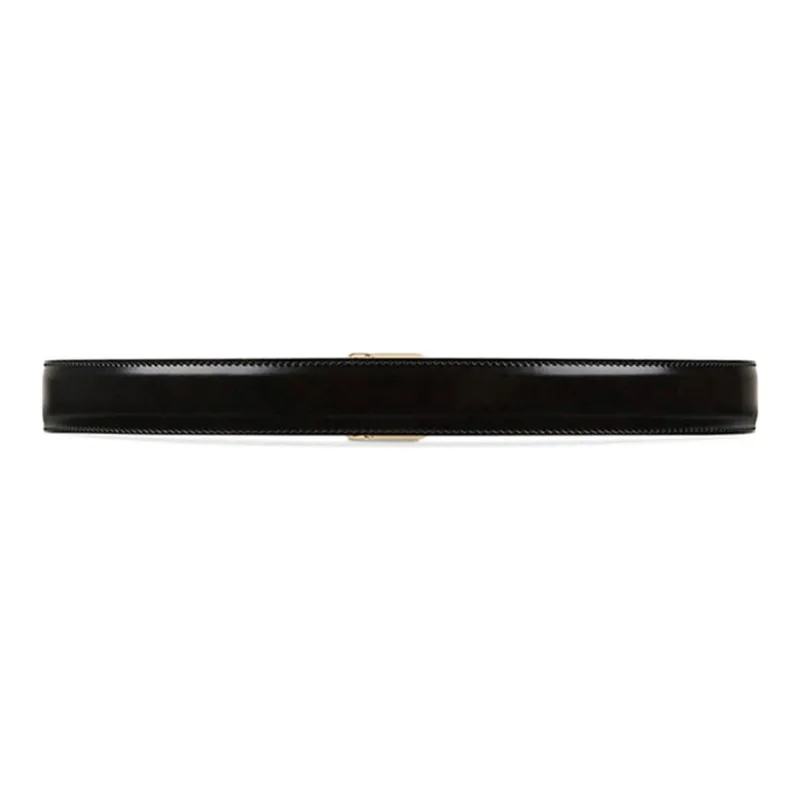 GUCCI Leather Leather Belts Men's Black Width  3cm-1