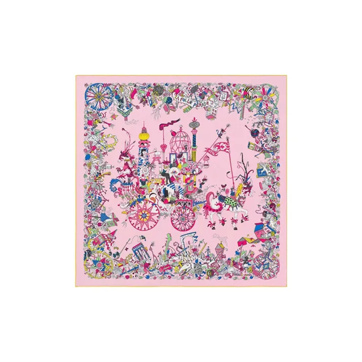 HERMES Silk Scarves Women's Pink-0