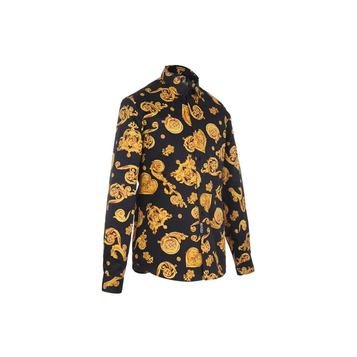 VERSACE JEANS COUTURE Shirts Men Gold Pattern-1