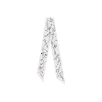 HERMES Silk Silk Scarves Women's White