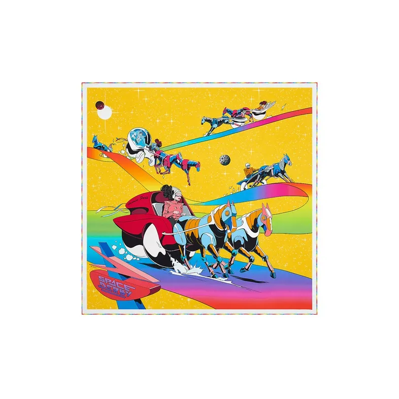 HERMES Silk Scarves Women's Yellow-0