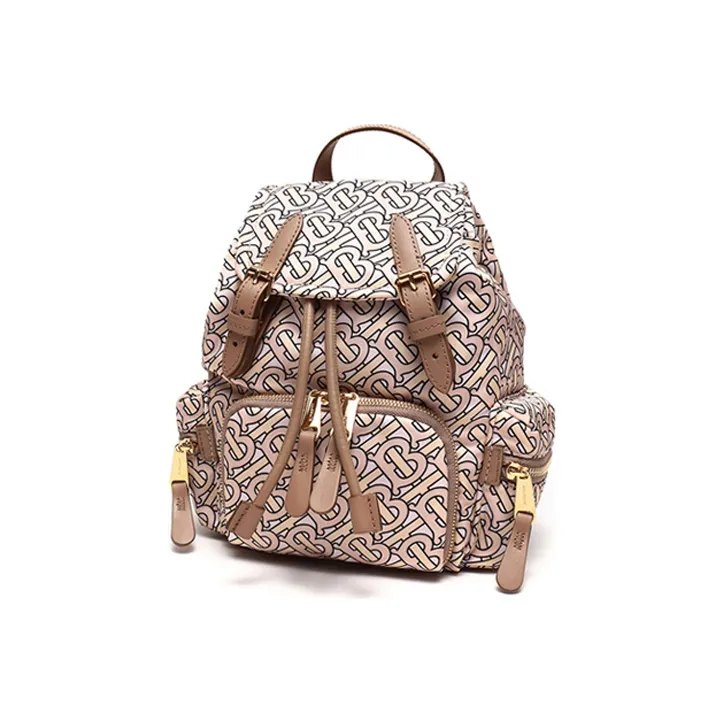 Burberry Polyamide Backpack Small Size Women's Rogue Red-1