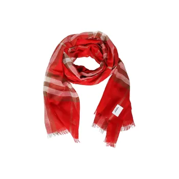 Burberry Silk Scarves Unisex Red
