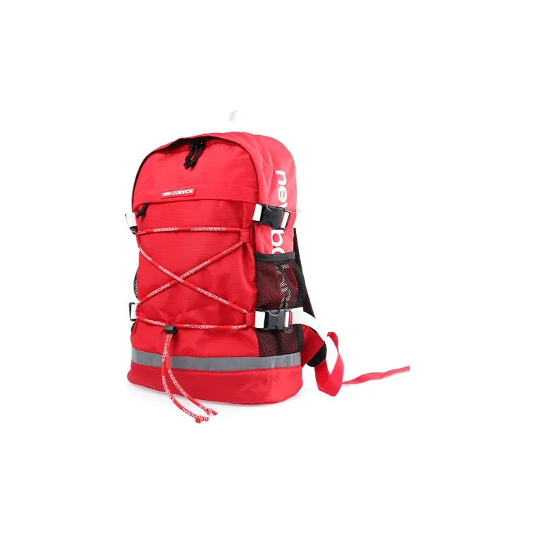 New Balance Fabric Backpack Backpack Travel Bag Casual Bag Regular Unisex Red-2