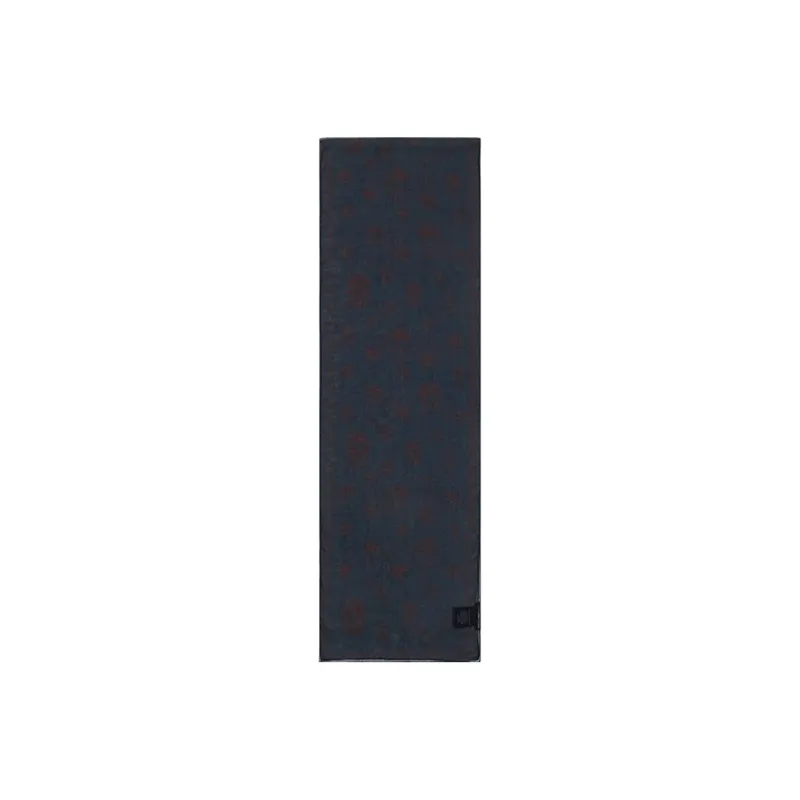 Alexander McQueen Silk Scarves Men Dark Blue Burgundy-2