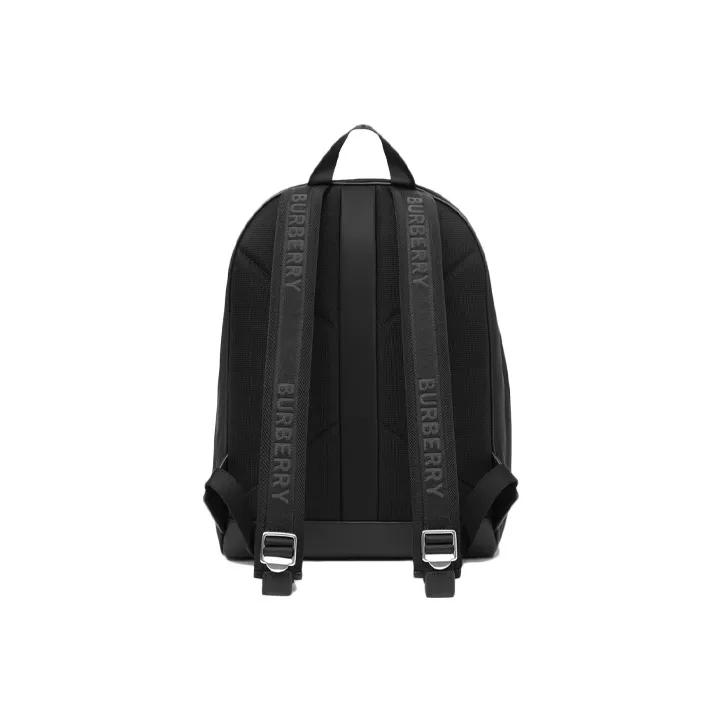 Burberry Logo Print Nylon Backpack Black-3