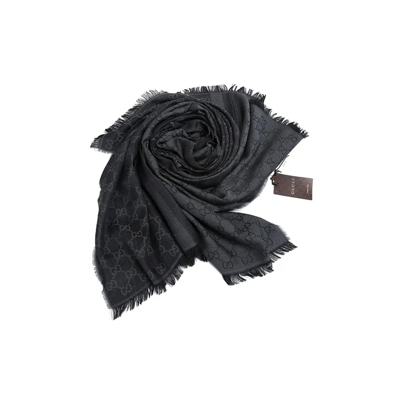 GUCCI Gg Jacquard Pattern Knitted Scarf-3
