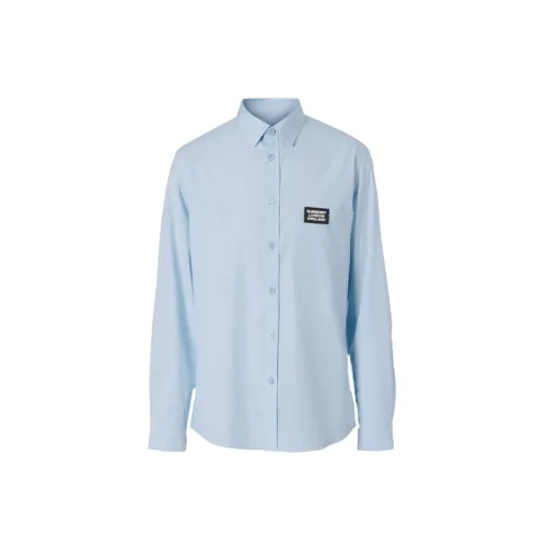 Burberry Logo Detail Stretch Cotton Poplin Shirt