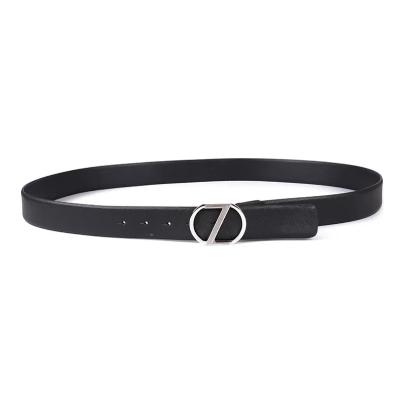 Zzegna Leather Belts Men Black-2