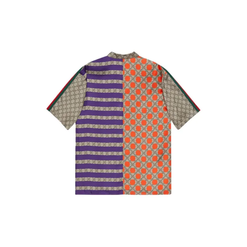 GUCCI Gg Print Geometric Bowling Shirt-1