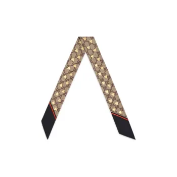 GUCCI Gg Bees Motif Embroidered Neck Bow