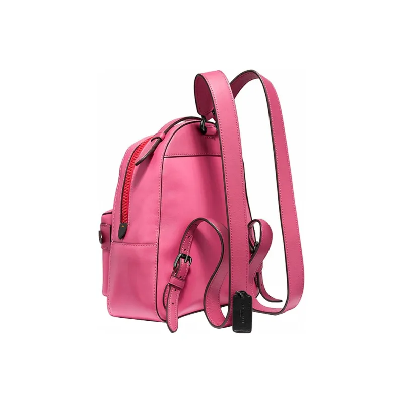 COACH Campus Canvas Backpack Small Size Women's Pink Brown Multicolor-1