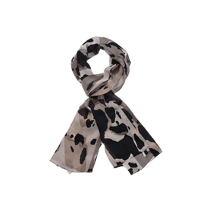 Burberry Knit Scarves Women's Dark Stone Color Pattern-1