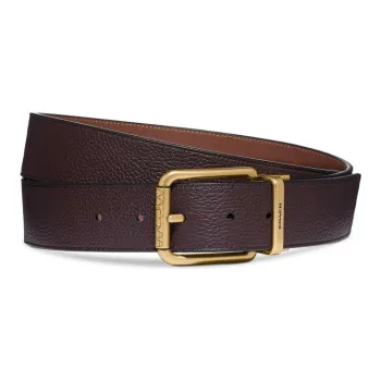 COACH Leather Belts Men Brown