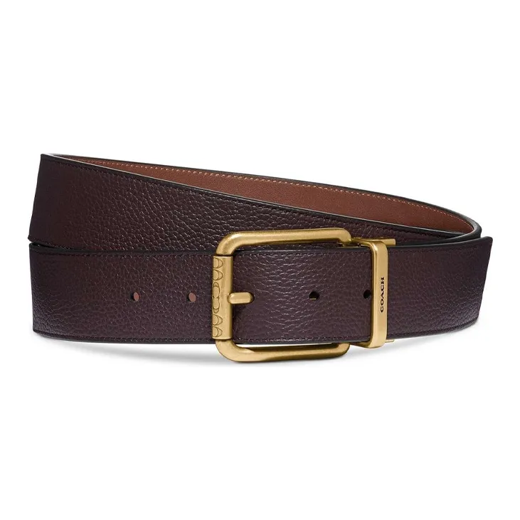 COACH Leather Belts Men Brown-0