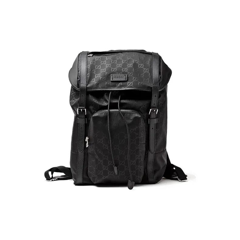 GUCCI Travel Nylon Backpack Large Black-0