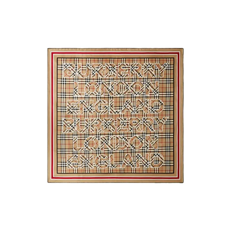 Burberry Vintage Silk Scarves Women's-0