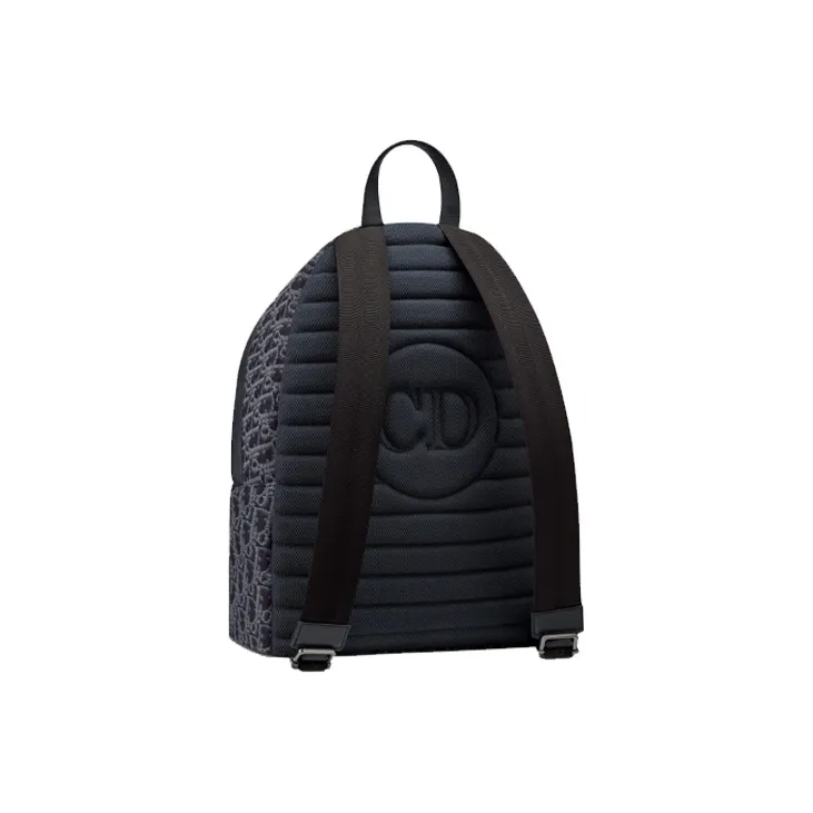DIOR Leather Backpack Men's Blue-2