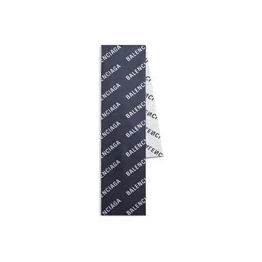 Balenciaga Knit Scarves Unisex Dark Blue-0